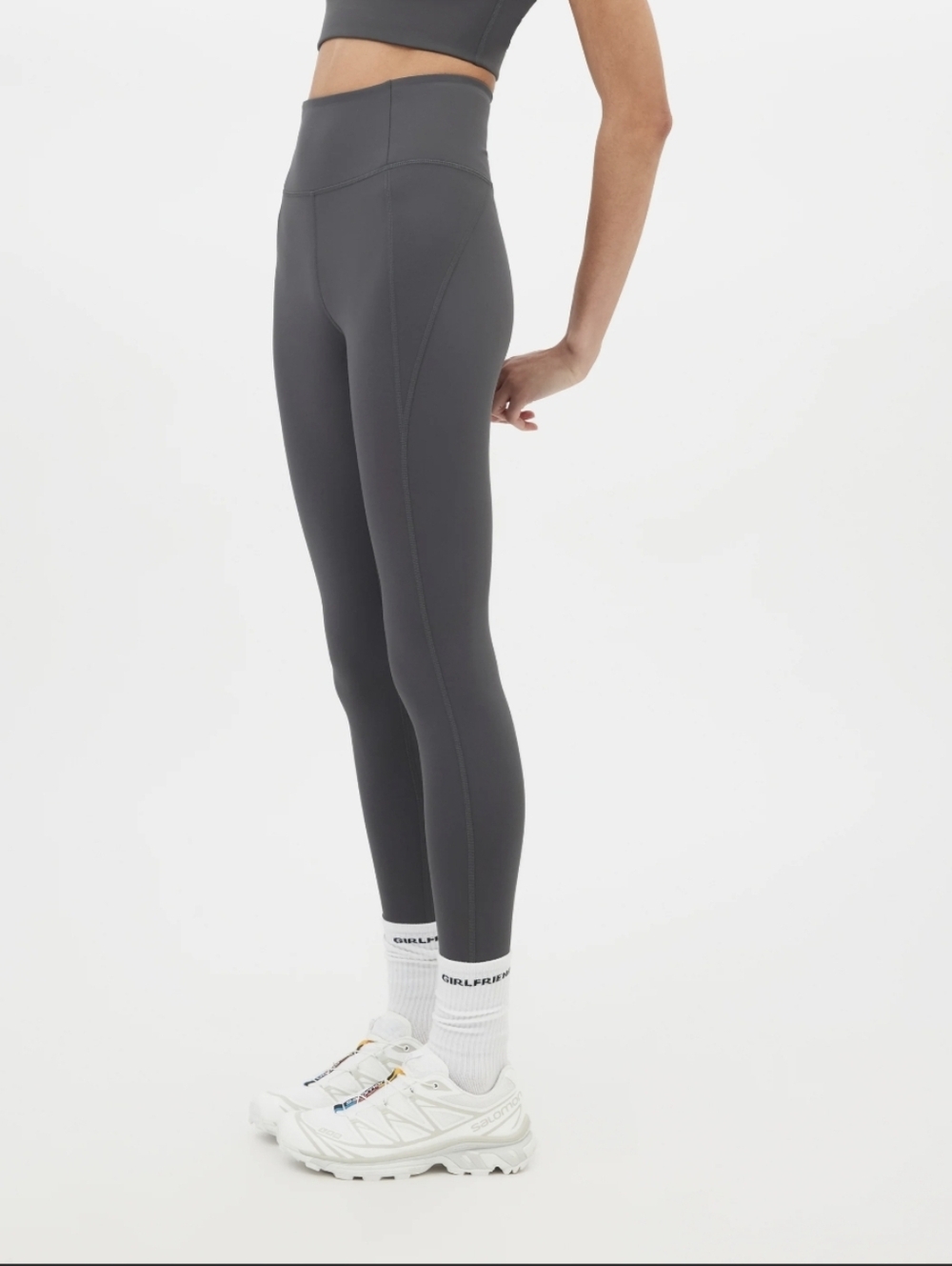 girlfriend collective Compressive High Rise Full Length Leggings In Moon Size S